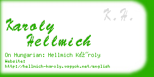 karoly hellmich business card